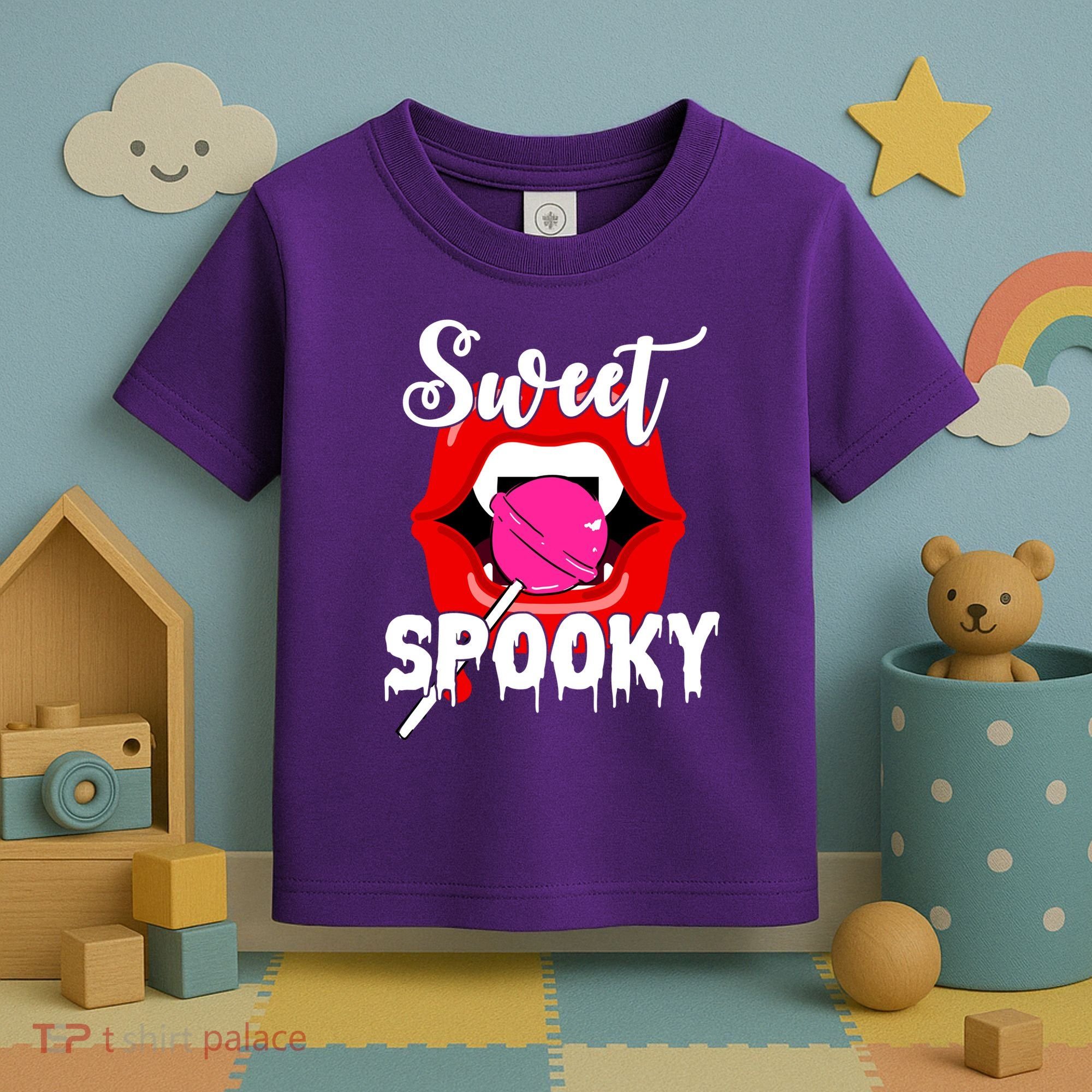 Sweet Spooky Vampire Lips Halloween Toddler T-Shirt