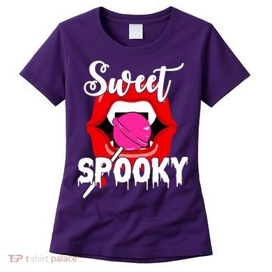 Sweet Spooky Vampire Lips Halloween Women's T-Shirt