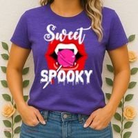 Sweet Spooky Vampire Lips Halloween Women's T-Shirt thumb 2