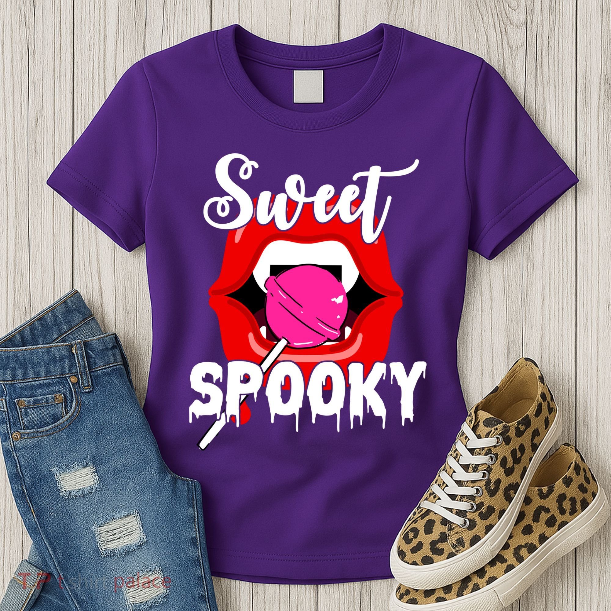 Sweet Spooky Vampire Lips Halloween Women's T-Shirt