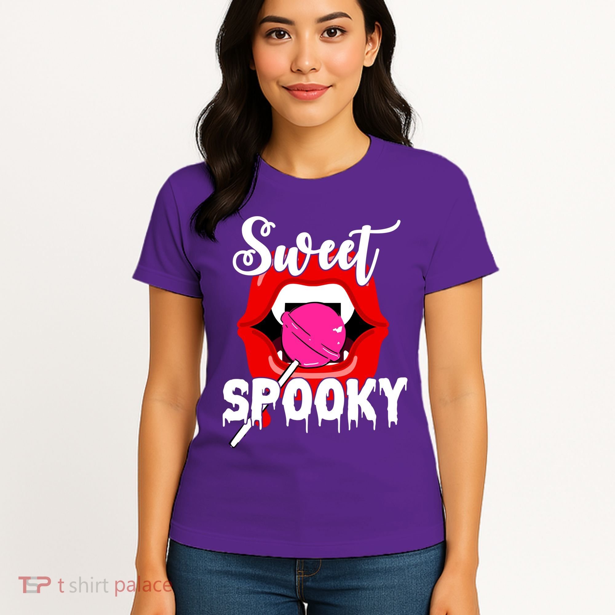 Sweet Spooky Vampire Lips Halloween Women's T-Shirt