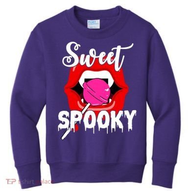 Sweet Spooky Vampire Lips Halloween Kids Sweatshirt