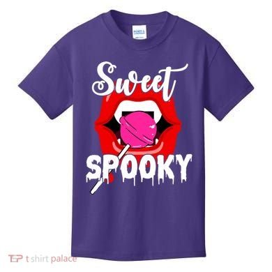 Sweet Spooky Vampire Lips Halloween Kids T-Shirt
