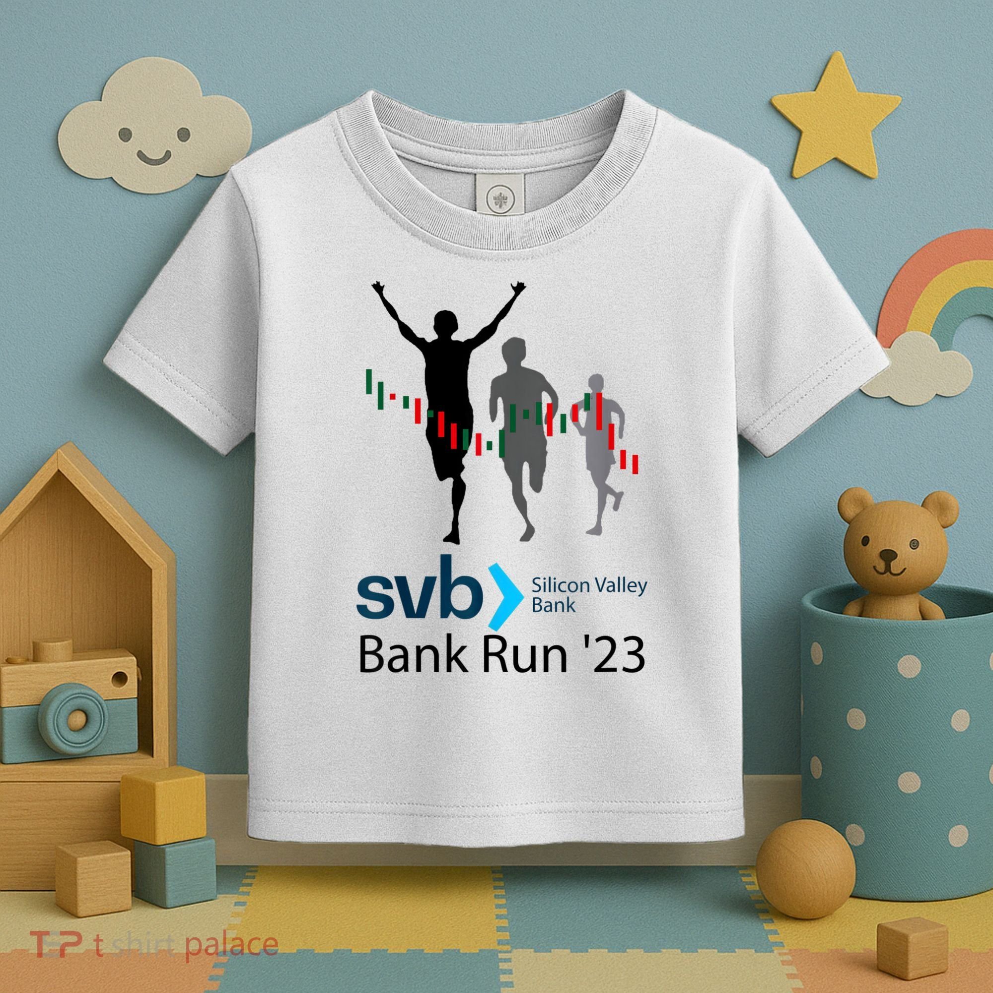 Svb Silicon Valley Bank Run ′23 Toddler T-Shirt