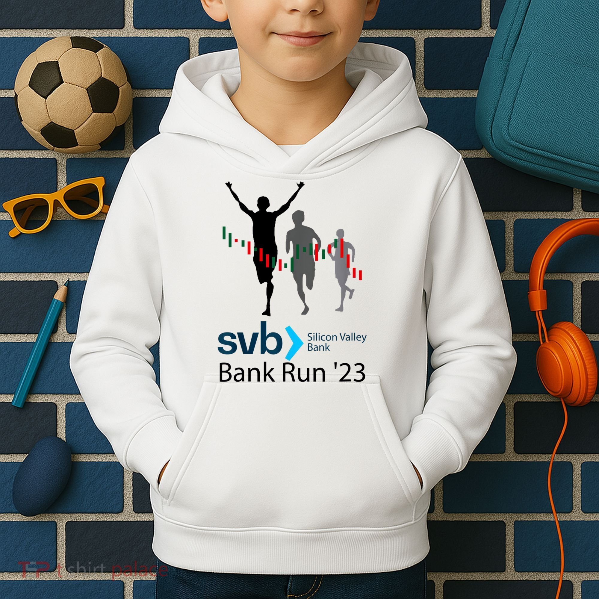 Svb Silicon Valley Bank Run ′23 Kids Hoodie