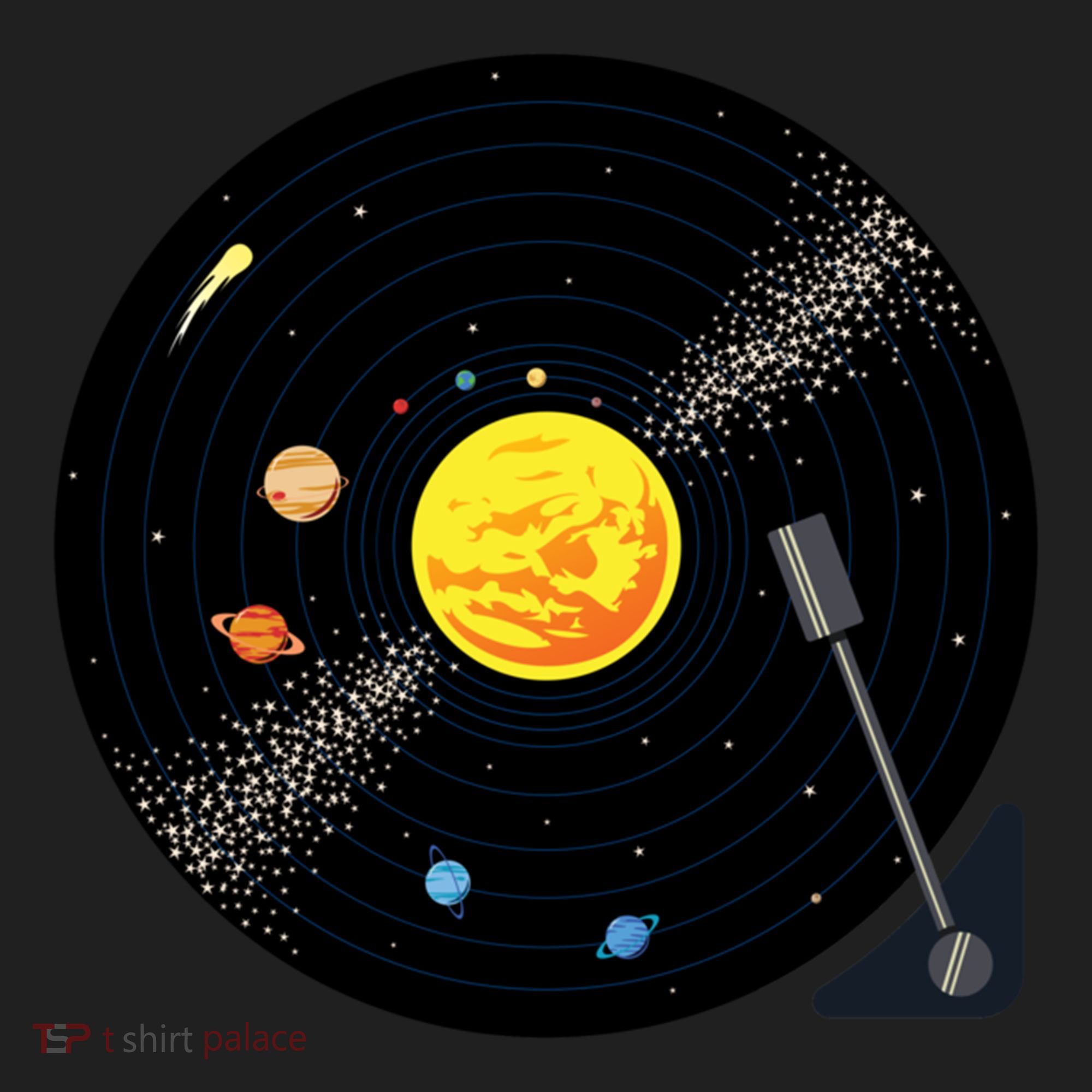 Solar System Vinyl Record Active Women's Sweatshirt