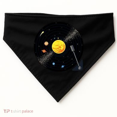Solar System Vinyl Record Active USA-Made Doggie Bandana