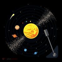 Solar System Vinyl Record Active USA-Made Doggie Bandana thumb 2