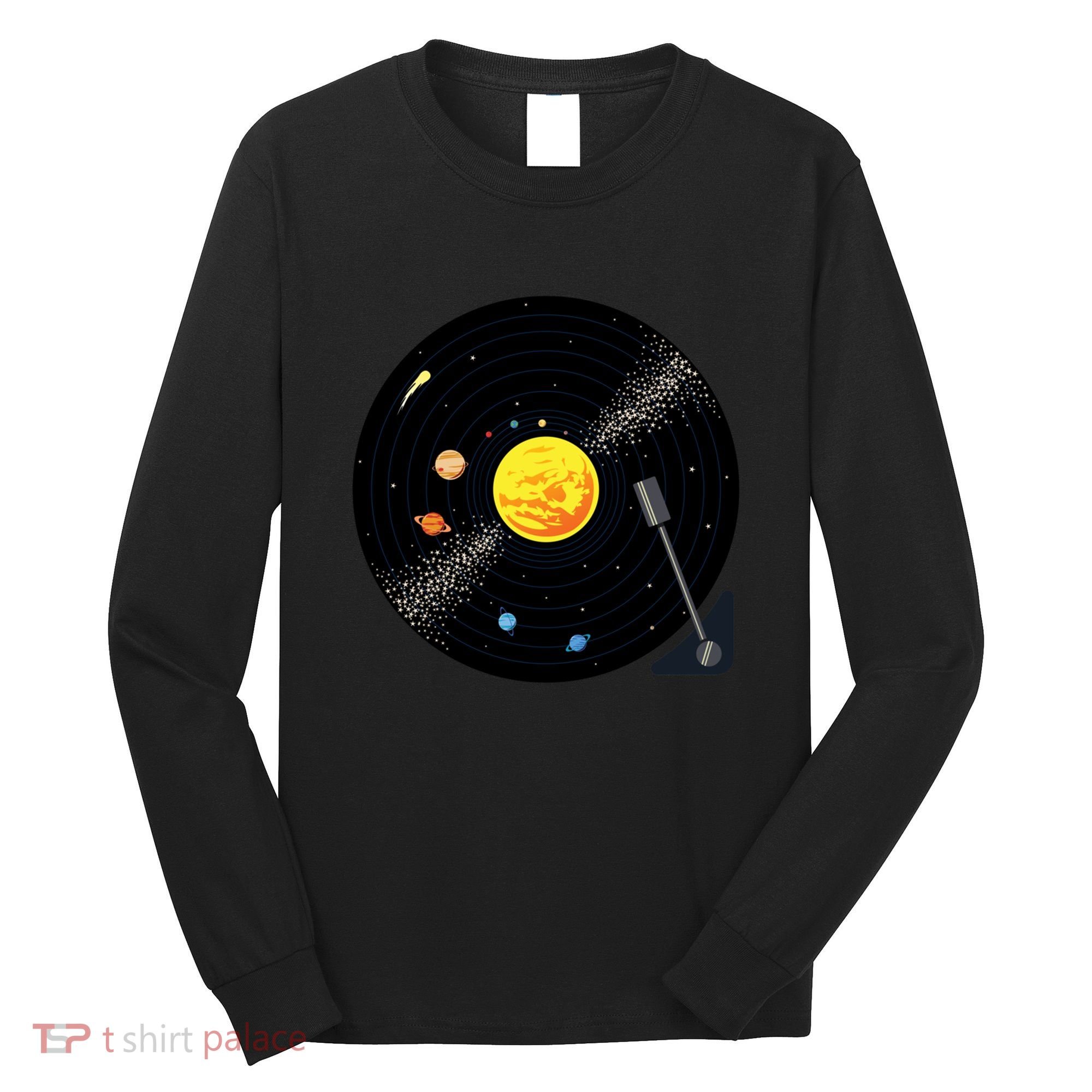 Solar System Vinyl Record Active Long Sleeve Shirt