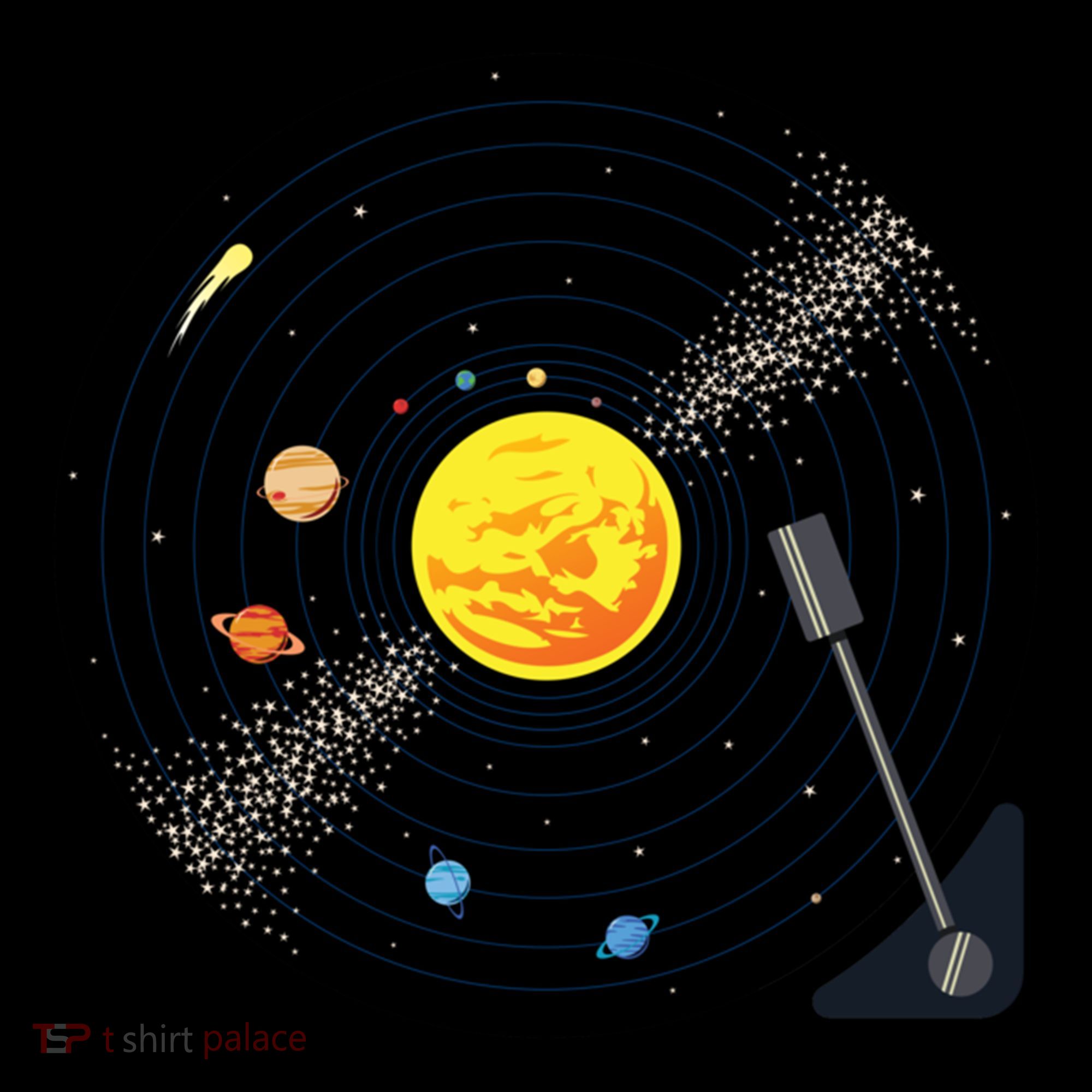 Solar System Vinyl Record Active Ornament