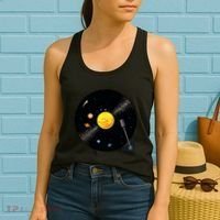 Solar System Vinyl Record Active Women's Tank Top thumb 2