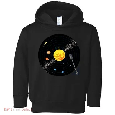 Solar System Vinyl Record Active Toddler Hoodie
