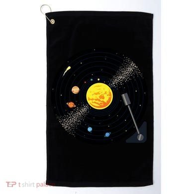 Solar System Vinyl Record Active Golf Towel