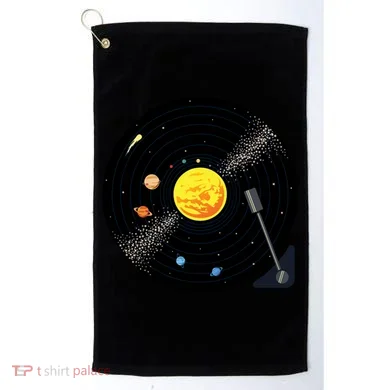 Solar System Vinyl Record Active Golf Towel