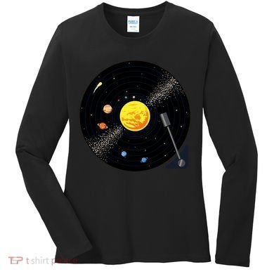Solar System Vinyl Record Active Women's Long Sleeve Shirt