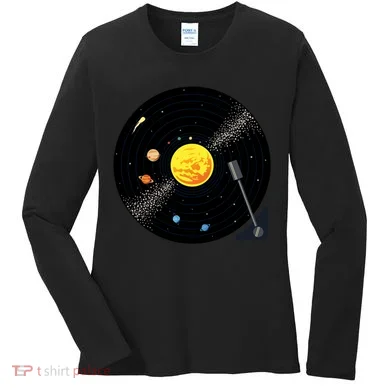 Solar System Vinyl Record Active Women's Long Sleeve Shirt