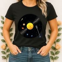 Solar System Vinyl Record Active Women's T-Shirt thumb 2