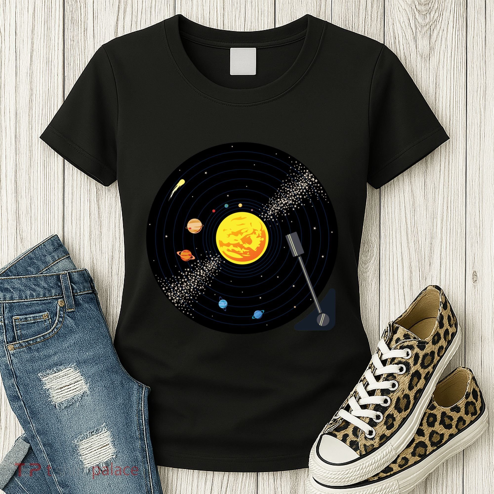 Solar System Vinyl Record Active Women's T-Shirt