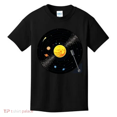 Solar System Vinyl Record Active Kids T-Shirt