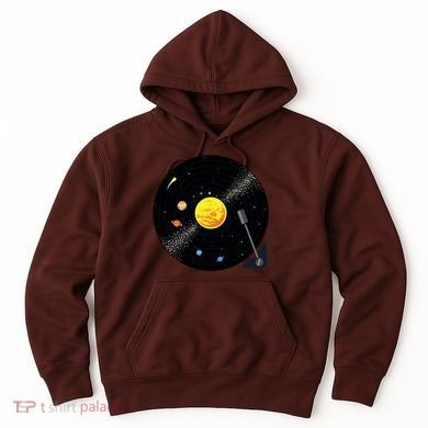Solar System Vinyl Record Active Hoodie