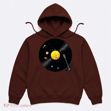 Solar System Vinyl Record Active Hoodie
