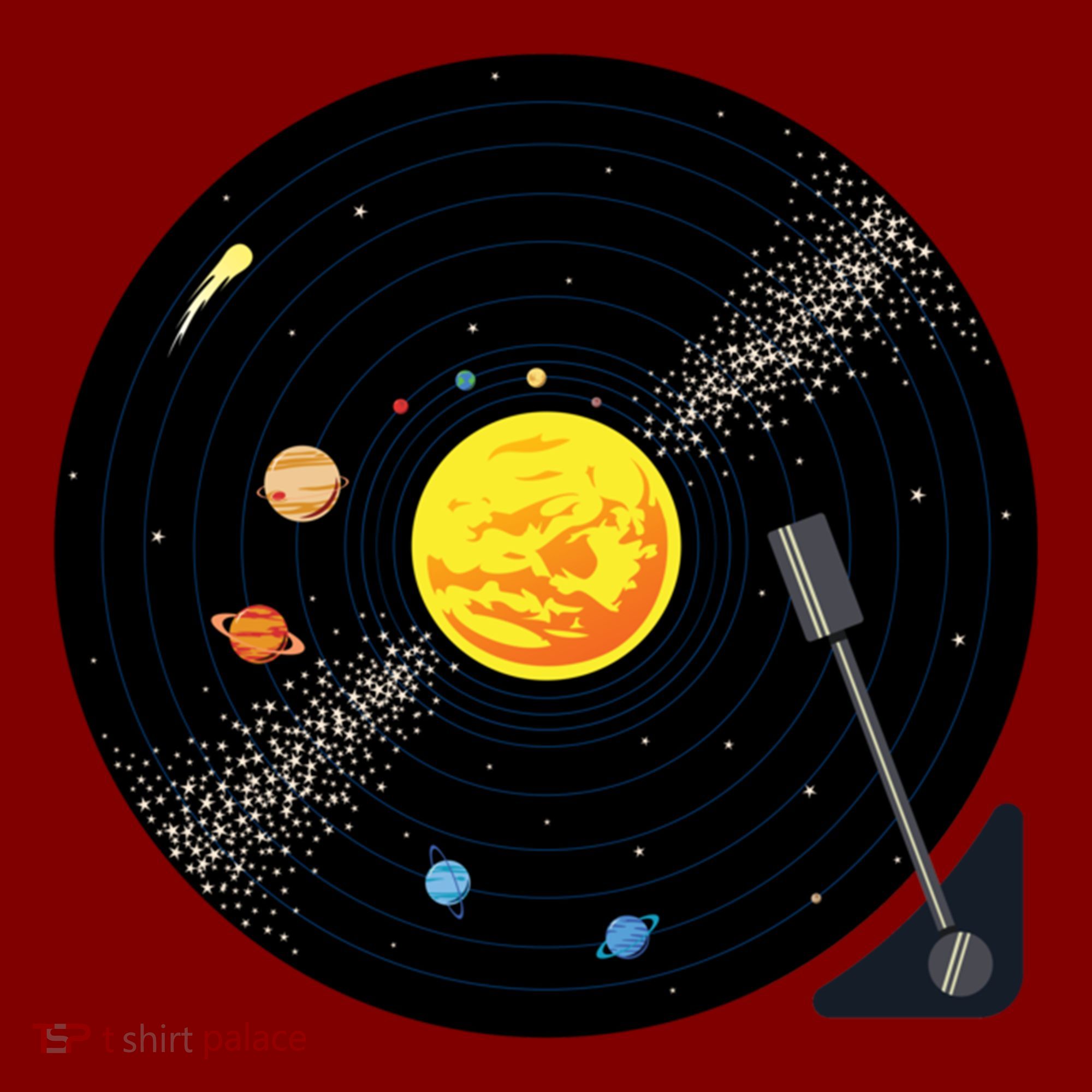 Solar System Vinyl Record Active Beanie