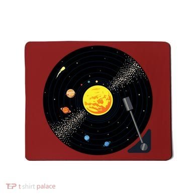 Solar System Vinyl Record Active Mousepad