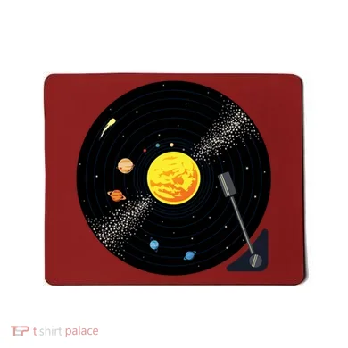 Solar System Vinyl Record Active Mousepad