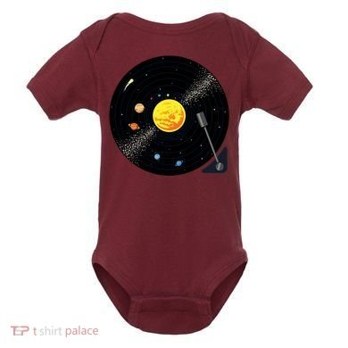Solar System Vinyl Record Active Baby Bodysuit