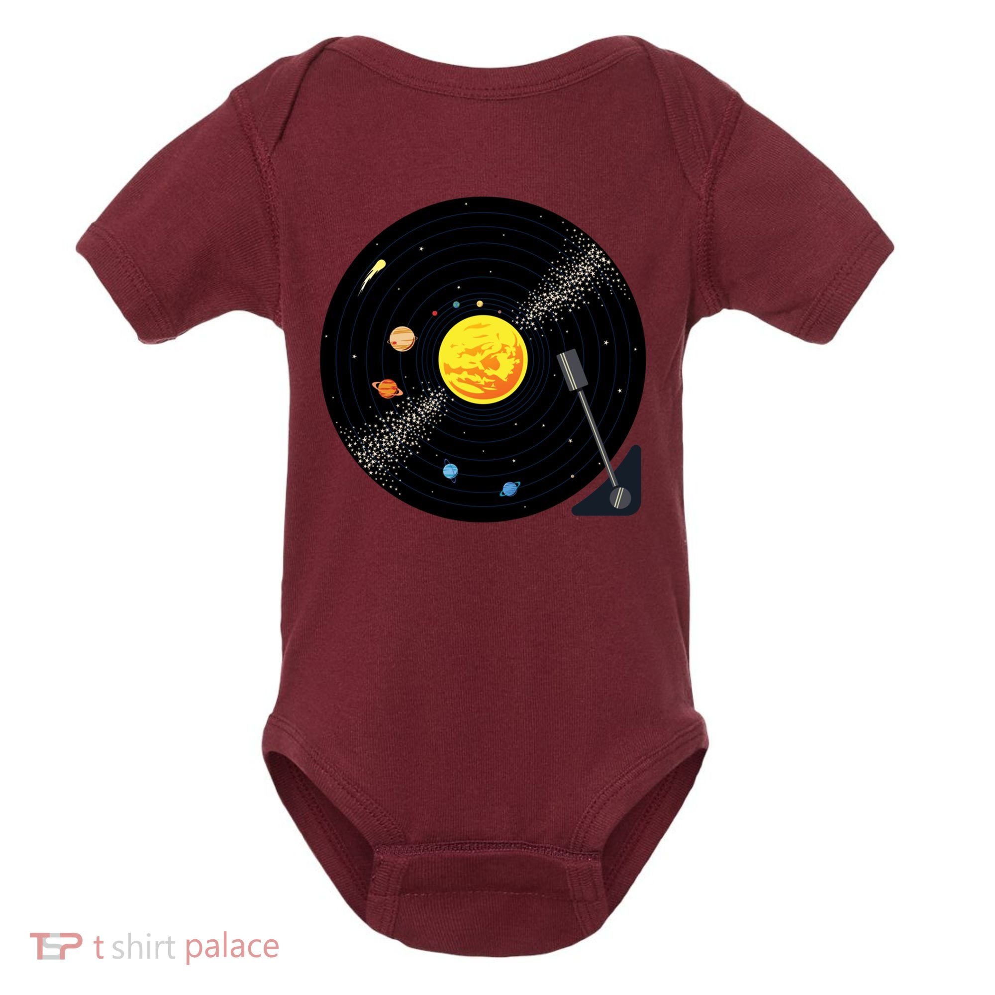 Solar System Vinyl Record Active Baby Bodysuit