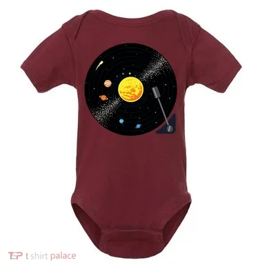 Solar System Vinyl Record Active Baby Bodysuit