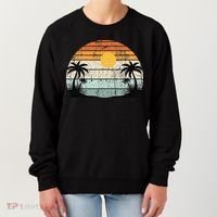 Sunshine Summer Vibes Palm Trees Beach Retro Tropical Summer Women's Sweatshirt thumb 0