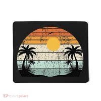 Sunshine Summer Vibes Palm Trees Beach Retro Tropical Summer Mousepad thumb 0