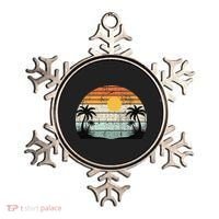 Sunshine Summer Vibes Palm Trees Beach Retro Tropical Summer Ornament thumb 0