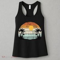 Sunshine Summer Vibes Palm Trees Beach Retro Tropical Summer Women's Tank Top thumb 3
