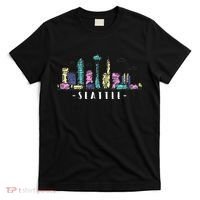 Seattle Skyline Washington PNW Vintage T-Shirt thumb 0