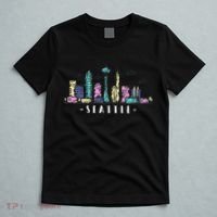 Seattle Skyline Washington PNW Vintage T-Shirt thumb 5