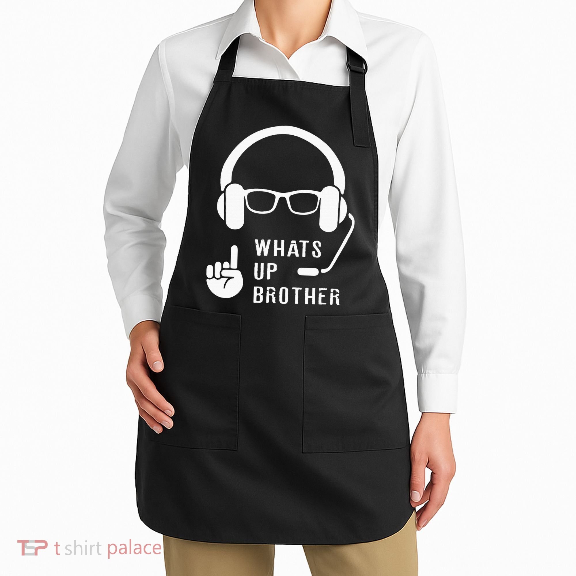 Sketch Streamer Whats Up Brother Apron