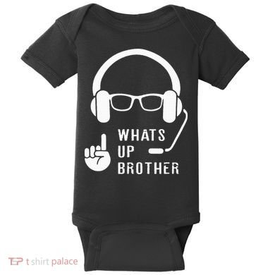 Sketch Streamer Whats Up Brother Baby Bodysuit