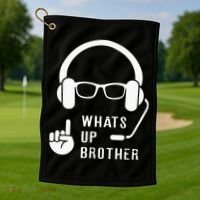 Sketch Streamer Whats Up Brother Golf Towel thumb 1
