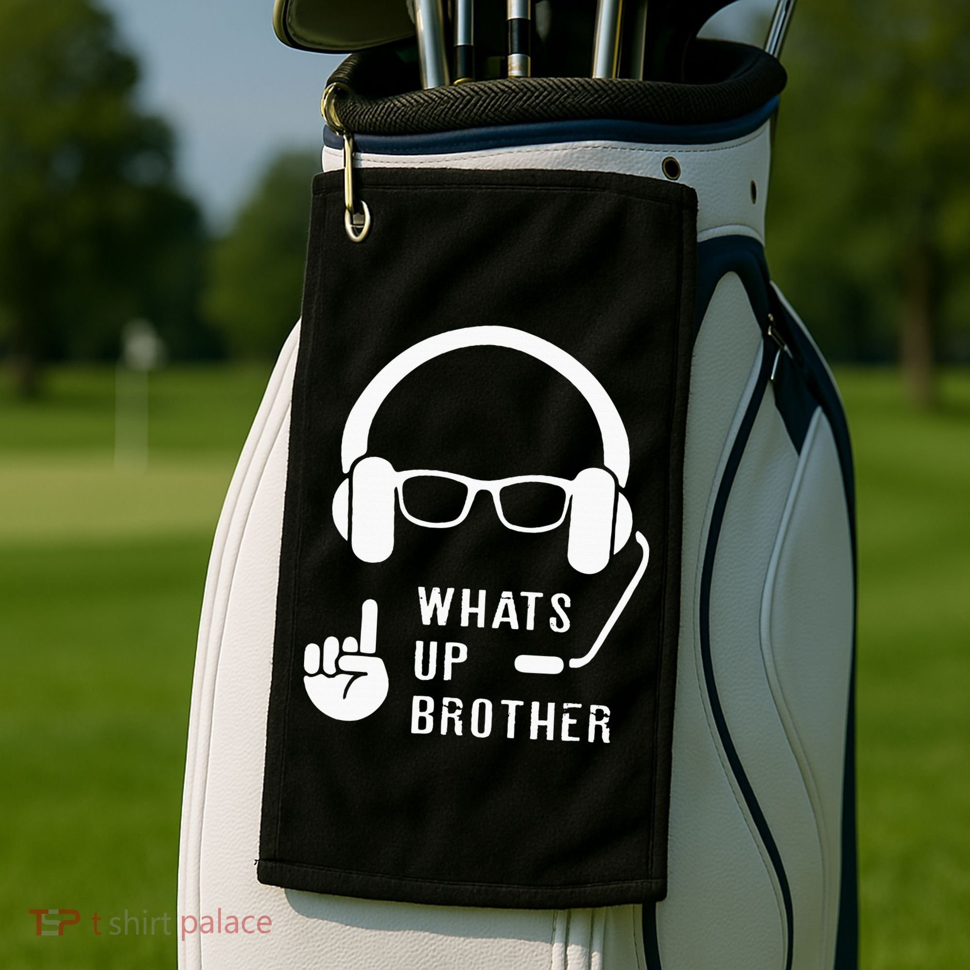 Sketch Streamer Whats Up Brother Golf Towel