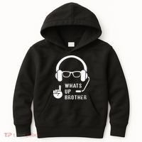 Sketch Streamer Whats Up Brother Kids Hoodie thumb 0