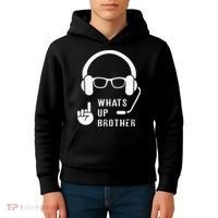 Sketch Streamer Whats Up Brother Kids Hoodie thumb 4