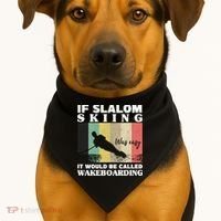 Slalom Skiing Was Easy Wakeboarding Athletes Water Skiing Cool Gift USA-Made Doggie Bandana thumb 1