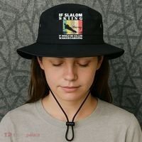 Slalom Skiing Was Easy Wakeboarding Athletes Water Skiing Cool Gift Bucket Hat thumb 3