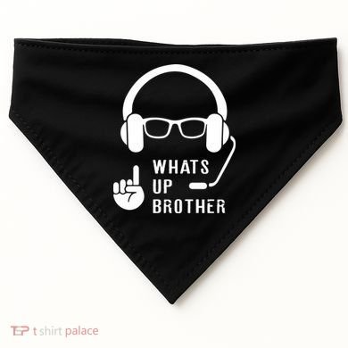 Sketch Streamer Whats Up Brother USA-Made Doggie Bandana