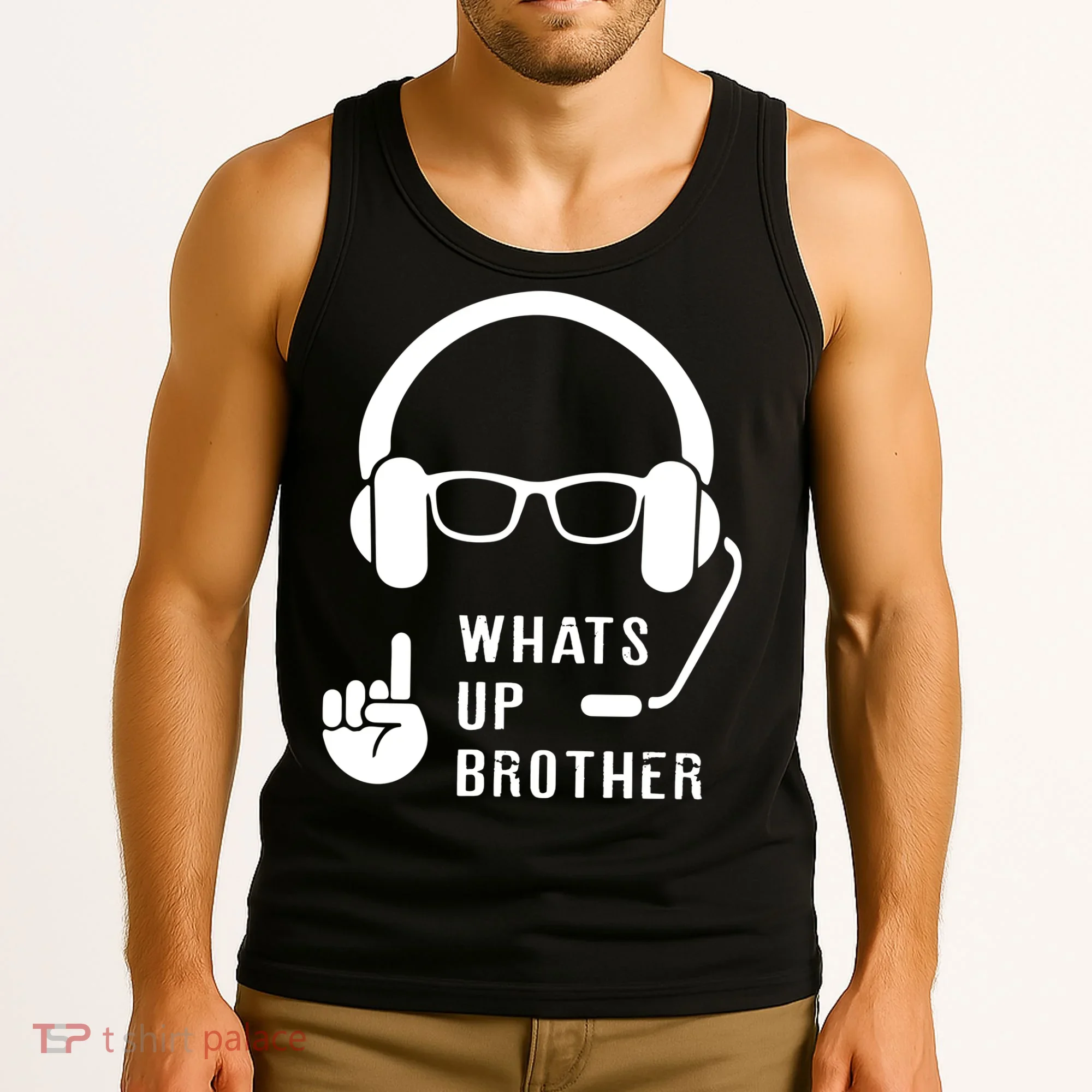 Sketch Streamer Whats Up Brother Tank Top