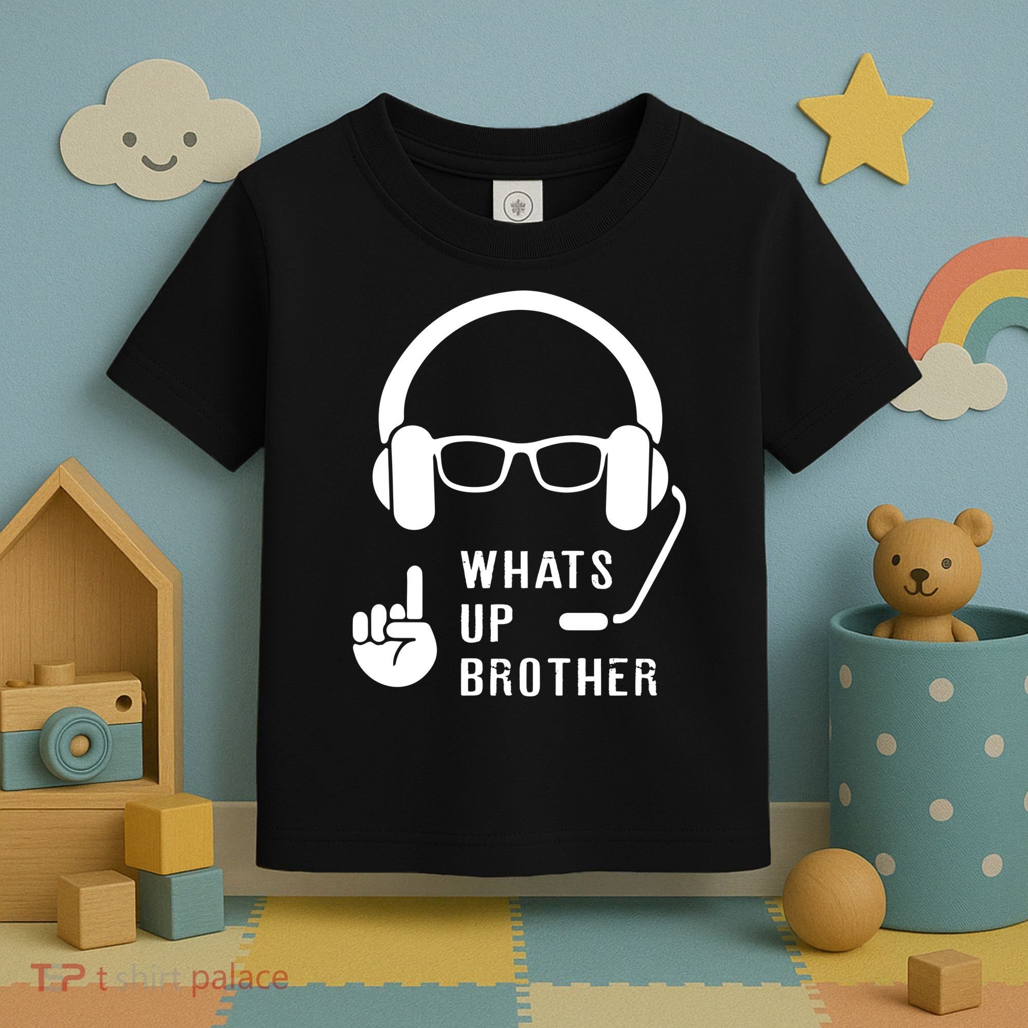 Sketch Streamer Whats Up Brother Toddler T-Shirt
