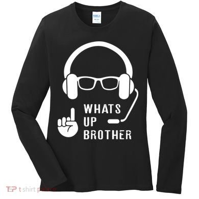 Sketch Streamer Whats Up Brother Women's Long Sleeve Shirt