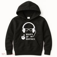 Sketch Streamer Whats Up Brother Kids Hoodie thumb 0